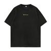 Camiseta de Manga Curta com Letras Contrastantes de Marca da Moda para Homens e Mulheres, Bordada Casual Versátil para Casal Solta