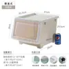 Younai caja de almacenamiento transparente de una pieza para juguetes de bebé y niños, grande para sala de estar, tapa de plástico frontal