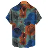 Camisa Hawaiana de Verano para Hombre con Estampado Floral Casual, Patrón de Estampado, Lidera la Moda, Elegante, Alta Calidad, Lujo