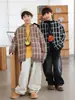 Panda Yuanyuan 2025 Nuevas Chaquetas de Punto para Niños Otoño e Invierno, Cárdigans de Cuadros Medianos y Grandes para Niños, Suéteres para Niños al por Mayor