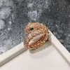 [01] Anillo de serpiente con escamas brillantes de círculo único dominante para comercio exterior europeo y americano, cabeza de serpiente, anillo abierto del zodiaco animal serpiente para hombres y mujeres