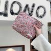 21051 ins Estilo Vintage Pequena Bolsa de Cosméticos Floral Veludo Cotelê Bolsa de Armazenamento de Batom Bolsa Portátil de Higiene Pessoal