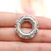 Prata do Xizang retrô leque de ameixa duplo pendurado anel duplo peixe dourado lótus pingente diy padrão de grama anel de corrida acessórios de joias atacado