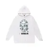 Moda Urbana Transfronteriza de Comercio Exterior Marca Unisex Otoño e Invierno Estampado de Letras Sudadera con Capucha Holgada Pulóver Sudadera Ape Casual Versátil