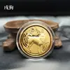 Nuevo Set de Negocios con Monedas Conmemorativas de Lámina de Oro Imitación de los Doce Signos del Zodiaco, Signos del Zodiaco Personalizables con Logo, Regalos Souvenir Coleccionables al por Mayor