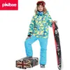 Traje de Esquí Phibee Phoebe Elefante Transfronterizo para Niños Dos Piezas Niños Grandes Doble Tabla Impermeable y Cortavientos Engrosado