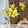 Orquídea Cola de Tigre de 4 Ramas Flor Artificial Decoración de Boda Arreglo Floral Decoración de Sala de Estar en Casa Flor Artificial Hecha a Mano Decoración de Boda Transfronteriza