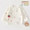 Roupa de Algodão Meio Costas para Recém-Nascidos 1688, Pijama Sem Costura para Bebês para Primavera e Outono, Roupa Superior Estilo Monge para Bebê de Mês Completo