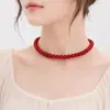 Collar de Perlas Inspirado en Celebridades para Mujer, Nuevo Estilo de Moda, Lujo Ligero, Cadena para Clavícula de Gama Alta de Nicho, Gargantilla de Perlas para Otoño e Invierno