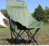 Silla Lunar Plegable de Respaldo Alto para Exteriores, Silla de Ocio Conveniente para Descansos de Almuerzo en la Oficina, Silla Engrosada y Reforzada para Pesca y Camping