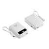 Batería Externa Transfronteriza 20000mAh con Cable Integrado, Carga Rápida, Gran Capacidad, Compacta, Logo Personalizable, Amazon, Tiktok
