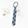 Corbata Verde Rayas Perezosas Estilo Japonés Libre Estilo Preppy Accesorios de Camisa Corbata de Mano Uniforme de Soltero Corbata jk para Mujer