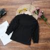 Ropa Infantil Transfronteriza Aliexpress 2025 Otoño e Invierno Malla de Lunares Manga Princesa Bebé Niña Camiseta de Manga Larga Cuello Redondo Top Otoño