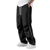 Comercio Exterior Transfronterizo Verano Pantalones Casuales para Hombre Modernos Versátiles Holgados Color Sólido Uso Diario Pantalones Rectos Venta al por Mayor