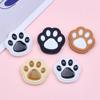 Accesorios de resina al por mayor diy hecho en casa hebilla para zapatos con agujeros clip para el cabello de gel crema dibujos animados pata de gato linda