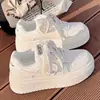 Zapatos Blancos con Plataforma Gruesa para Mujer 2025 Otoño Nuevos Zapatos para Mujer Ins Tendencia Versátil Nicho Zapatos Deportivos y Casuales