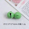 Pintura metálica colorida sino pequeno feito à mão acessórios de joia DIY chaveiro pendurar animal de estimação sino pequeno atacado