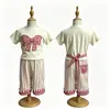Conjunto de Ropa de Verano para Niñas, Elegante Conjunto de Dos Piezas con Pantalones Casuales de Manga Corta para Niñas Pequeñas, Ropa de Verano para Bebés Niñas de Comercio Exterior