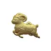 Nuevo llavero de cabra que trae fortuna de oro puro 999, diseño lindo de caricatura, recuerdo de alta gama para el Año de la Cabra, adecuado como regalo para fiestas anuales