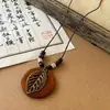 Colgante Estilo Étnico Retro Bohemio Collar Largo de Cuerda Tejida para Mujer Nuevo Estilo Zen Chino Accesorios de Cadena para Clavícula