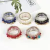 Bohemio Fresco Artístico Multicolor Personalidad Viaje Pulsera de Cristal con Cuentas para Mujer Cuentas Nuevo Ligero Lujo Nicho