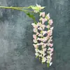Flores de Glicinia Artificiales Colgantes de 3 Puntas para Decoración de Hotel y Hogar, Arreglos de Boda con Orquídeas, Adornos de Flores Artificiales Transfronterizos al por Mayor