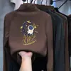 Nova camiseta infantil da moda, estilosa blusa de manga comprida com gola alta parcial em fleece, top legal para meninos, nova camada interna de outono e inverno