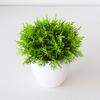 Bonsái de Planta Simulada Escritorio Adornos de Plantas de Flores Artificiales Bola de Flores Bola de Hierba Maceta Decoración para el Hogar Adornos Pequeños