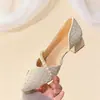 Zapatos de tacón medio pequeños, a la moda y con estilo, nuevos y modernos zapatos Mary Jane ultra suaves de verano 2025 para mujer, estilo delgado