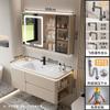 Lavabo Cerámico Todo en Uno de Lujo Ligero con Esquinas Redondeadas Combinación de Mueble de Baño Lavabo Lavabo Lavabo Mueble de Lavado