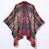 Comércio exterior atacado cachecol xale jacquard feminino dividido Europa e Estados Unidos retrô curinga padrão geométrico cardigã vendas diretas transfronteiriças