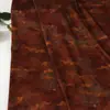 Tecido Impresso Digitalmente em Cetim de Acetato de Seda Xiangyun com Padrão Escuro Vintage, Roupas Femininas Estilo Chinês, Vestido, Cheongsam, Bolsa