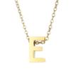 Cadena corta para clavícula con apellido de 26 letras del alfabeto inglés, moda europea y americana, collar con colgante de letra perforada de acero inoxidable