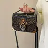 Moda Nova Texturizada Temperamento Bloqueio de Cores Bolsa Quadrada Pequena Bolsa de Mão Retro Europeia e Americana Bolsa Transversal Moda de Ombro Único Feminina