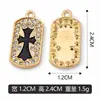 Acessórios de Colar com Pingente de Cruz Única Bordado com Diamantes e Gotejamento de Óleo DIY Transfronteiriço, Venda Direta do Fabricante, Pode Ser Misturado em Atacado