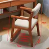 Silla de madera maciza, sillón individual con reposabrazos, respaldo con cojín suave, taburete, silla para conferencia de oficina, mahjong, silla de escritorio