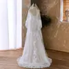 Velo Largo de Encaje de una Sola Capa Estilo Francés Vintage para el Suelo Malla Suave Accesorios para Novia Boda Boda en Iglesia Comercio Exterior Transfronterizo