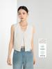 Xinge Old Money Style Linho Short Suit Vest Mulheres 2024 Novo Colete Verão Fino Single-Wear Pet