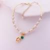 Pulsera de Metal con Perla Natural para Mujer Diseño Nicho ins Viento Frío Celebridad de Internet Pulsera de Perlas Regalo