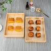 Bandeja de Madera Maciza Rectangular Bandeja de Té de Madera Maciza Juego de Té Kung Fu Doméstico Bandeja para Tazas de Agua Plato de Cena de Madera Japonés para Comidas