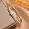 Pulseira feminina Silin europeia e americana de cintura fina nova em aço titânio ins ouro rosa simples diamante banhado a ouro não desbota