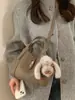 Bolso Cubo con Patrón de Lichi Estilo Coreano, Bolso de Mano para Mujer, Bolso Tote de Diseño Nicho, Bolso Minimalista de Alta Gama