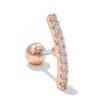 Brincos de piercing de haste fina de aço inoxidável com furo de orelha de zircônia geométrica personalizada Sleep Free