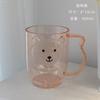Taza para enjuague bucal de oso transparente para el hogar, taza de acrílico para cepillo de dientes infantil, de una sola capa, estilo ins, taza de lavado para pareja, dientes