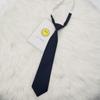 Poliéster-Algodón Perezoso JK Corbata Pequeña Sin Coser Negro Borgoña Azul Marino Color Sólido Estilo Coreano Mezclado Estudiante Básico Uniforme Escolar Clase