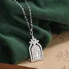 Collar Colgante Puerta de la Felicidad Nueva de Plata de Ley S925 para Mujer Cadena Versátil para Clavícula con Diamante Incrustado de Micro-Precisión Venta al por Mayor
