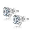 Simulação ao vivo Brincos de diamante Mosan Femininos ins Love S925 Prata Esterlina Agulha Zircão Seis Garras Brincos de Moissanite Brincos