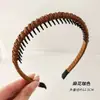 Faixa de Cabelo Trançada Simples com Dentes Antiderrapante para Mulheres, para Cabelos Rebeldes, Estilo Básico para Lavar o Rosto Diariamente, Acessório de Cabelo Versátil