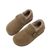 Zapatos de mujer tipo Birkenstock con forro polar todo incluido, nueva colección de invierno 2026, calzado para exteriores, zapatos de algodón esponjosos, antideslizantes, cálidos y adecuados para condiciones de nieve