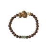 Lindo y Lindo Dibujo Animado Curativo Oveja Pequeña Rosario de Madera Pulsera de Círculo Único para Hombres y Mujeres Modelo de Pareja Sándalo